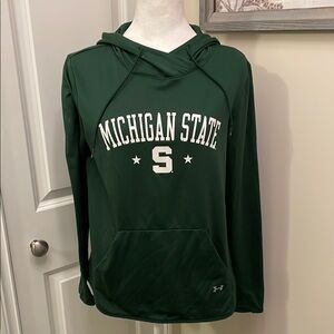 Under Armour Green and White Michigan State pullover  sweater hoodie  medium
